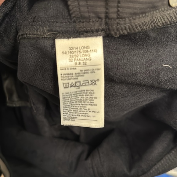 Gap Mid Rise Faux-Leather Baby Boot Jeans - black  Size 32/14L - Picture 4 of 4